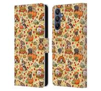 Head Case Designs Officially Licensed Kayomi Harai Harvest Puppies Pattern Magical Fantasy Leather Wallet Case Compatible With Samsung Galaxy A15