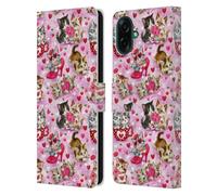 Head Case Designs Officially Licensed Kayomi Harai Hugs & Kisses Kittens Pattern Magical Fantasy Leather Wallet Case Compatible With Samsung Galaxy A07