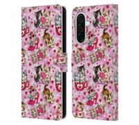 Head Case Designs Officially Licensed Kayomi Harai Hugs & Kisses Kittens Pattern Magical Fantasy Leather Wallet Case Compatible With Samsung Galaxy A26 5G