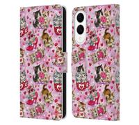 Head Case Designs Officially Licensed Kayomi Harai Hugs & Kisses Kittens Pattern Magical Fantasy Leather Wallet Case Compatible With Samsung Galaxy S25 Edge
