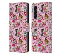 Head Case Designs Officially Licensed Kayomi Harai Hugs & Kisses Kittens Pattern Magical Fantasy Leather Wallet Case Compatible With Samsung Galaxy A56 5G