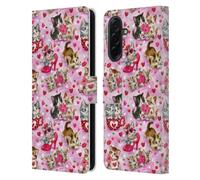 Head Case Designs Officially Licensed Kayomi Harai Hugs & Kisses Kittens Pattern Magical Fantasy Leather Wallet Case Compatible With Samsung Galaxy A36 5G