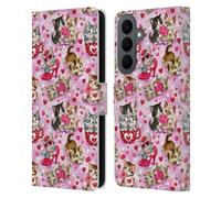 Head Case Designs Officially Licensed Kayomi Harai Hugs & Kisses Kittens Pattern Magical Fantasy Leather Wallet Case Compatible With Samsung Galaxy S26 Plus