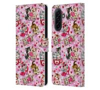 Head Case Designs Officially Licensed Kayomi Harai Hugs & Kisses Kittens Pattern Magical Fantasy Leather Wallet Case Compatible With Samsung Galaxy A17 4G / 5G