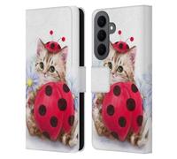 Head Case Designs Officially Licensed Kayomi Harai Kitten Cat Lady Bug Animals And Fantasy Leather Wallet Case Compatible With Samsung Galaxy S26 Plus