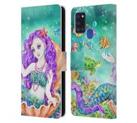 Head Case Designs Officially Licensed Kayomi Harai Mermaid And Friends Magical Fantasy Leather Wallet Case Compatible With Samsung Galaxy A21s (2020)