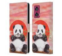 Head Case Designs Officially Licensed Kayomi Harai Panda Dawn Graphic Art Leather Wallet Case Compatible With Motorola Edge 50 Fusion