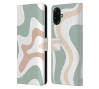 Head Case Designs Officially Licensed Kierkegaard Design Studio Celadon Sage Swirl Retro Abstract Patterns Leather Wallet Case Compatible With Samsung Galaxy A07