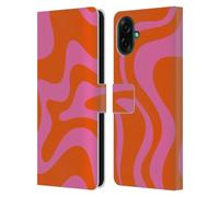 Head Case Designs Officially Licensed Kierkegaard Design Studio Hot Pink Orange Swirl Retro Abstract Patterns Leather Wallet Case Compatible With Samsung Galaxy A07