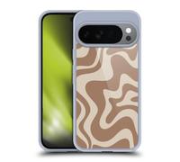 Head Case Designs Officially Licensed Kierkegaard Design Studio Milk Brown Beige Swirl Retro Abstract Patterns Gel Case [Military Grade] Compatible with Google Pixel 10 and Compatible with MagSafe