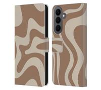 Head Case Designs Officially Licensed Kierkegaard Design Studio Milk Brown Beige Swirl Retro Abstract Patterns Leather Wallet Case Compatible With Samsung Galaxy S26 Plus