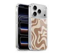 Head Case Designs Officially Licensed Kierkegaard Design Studio Milk Brown Beige Swirl Retro Abstract Patterns Gel Case [Military Grade] Compatible with Apple iPhone 17 Pro & Compatible with MagSafe