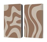 Head Case Designs Officially Licensed Kierkegaard Design Studio Milk Brown Beige Swirl Retro Abstract Patterns Leather Wallet Case Compatible With Amazon Kindle 11th Gen 6in 2022