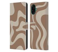Head Case Designs Officially Licensed Kierkegaard Design Studio Milk Brown Beige Swirl Retro Abstract Patterns Leather Wallet Case Compatible With Samsung Galaxy A07