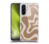 Head Case Designs Officially Licensed Kierkegaard Design Studio Milk Brown Beige Swirl Retro Abstract Patterns Gel Case [Military Grade Protection] Compatible With Samsung Galaxy A36 5G
