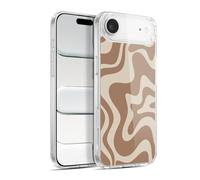 Head Case Designs Officially Licensed Kierkegaard Design Studio Milk Brown Beige Swirl Retro Abstract Patterns Gel Case [Military Grade] Compatible with Apple iPhone 17 Air & Compatible with MagSafe