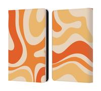 Head Case Designs Officially Licensed Kierkegaard Design Studio Modern Orange Tangerine Swirl Retro Abstract Patterns Leather Wallet Case Compatible With Amazon Kindle 11th Gen 6in 2022
