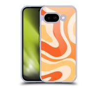 Head Case Designs Officially Licensed Kierkegaard Design Studio Modern Orange Tangerine Swirl Retro Abstract Patterns Gel Case [Military Grade Protection] Compatible With Google Pixel 9A
