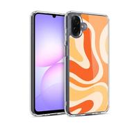 Head Case Designs Officially Licensed Kierkegaard Design Studio Modern Orange Tangerine Swirl Retro Abstract Patterns Gel Case [Military Grade Protection] Compatible With Samsung Galaxy A07 4G