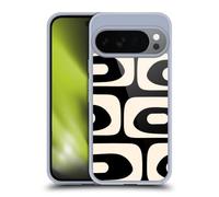 Head Case Designs Officially Licensed Kierkegaard Design Studio Modern Piquet Black Cream Retro Abstract Patterns Gel Case [Military Grade] Compatible with Google Pixel 10 and Compatible with MagSafe
