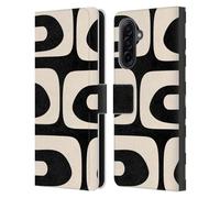 Head Case Designs Officially Licensed Kierkegaard Design Studio Modern Piquet Black Cream Retro Abstract Patterns Leather Wallet Case Compatible With Samsung Galaxy A17 4G / 5G