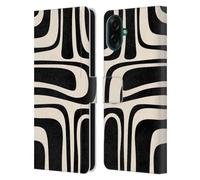 Head Case Designs Officially Licensed Kierkegaard Design Studio Palm Springs Black Cream Retro Abstract Patterns Leather Wallet Case Compatible With Samsung Galaxy A07