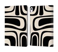 Head Case Designs Officially Licensed Kierkegaard Design Studio Palm Springs Black Cream Retro Abstract Patterns Leather Wallet Case Compatible With Apple iPad Air 13 2024/2025