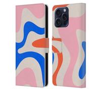 Head Case Designs Officially Licensed Kierkegaard Design Studio Pink Blue Orange Swirl Retro Abstract Patterns Leather Wallet Case Compatible With Samsung Galaxy S25 FE