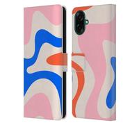 Head Case Designs Officially Licensed Kierkegaard Design Studio Pink Blue Orange Swirl Retro Abstract Patterns Leather Wallet Case Compatible With Samsung Galaxy A07