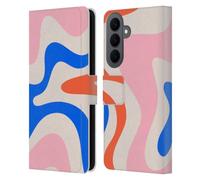 Head Case Designs Officially Licensed Kierkegaard Design Studio Pink Blue Orange Swirl Retro Abstract Patterns Leather Wallet Case Compatible With Samsung Galaxy S26 Plus