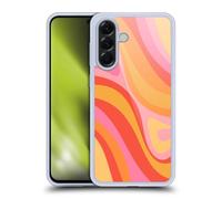 Head Case Designs Officially Licensed Kierkegaard Design Studio Pink Orange Yellow Swirl Retro Abstract Patterns Gel Case [Military Grade Protection] Compatible With Samsung Galaxy A56 5G