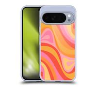 Head Case Designs Officially Licensed Kierkegaard Design Studio Pink Orange Yellow Swirl Retro Abstract Patterns Gel Case Compatible with Google Pixel 10 Pro XL & Compatible with MagSafe