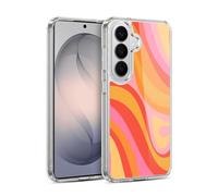 Head Case Designs Officially Licensed Kierkegaard Design Studio Pink Orange Yellow Swirl Retro Abstract Patterns Gel Case Compatible with Samsung Galaxy S26 Plus & Compatible with MagSafe