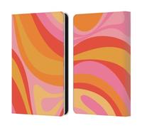 Head Case Designs Officially Licensed Kierkegaard Design Studio Pink Orange Yellow Swirl Retro Abstract Patterns Leather Wallet Case Compatible With Amazon Kindle 11th Gen 6in 2022