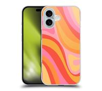 Head Case Designs Officially Licensed Kierkegaard Design Studio Pink Orange Yellow Swirl Retro Abstract Patterns Hard Back Case Compatible With Apple iPhone 16