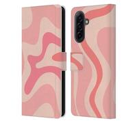 Head Case Designs Officially Licensed Kierkegaard Design Studio Soft Pink Liquid Swirl Retro Abstract Patterns Leather Wallet Case Compatible With Samsung Galaxy A17 4G / 5G