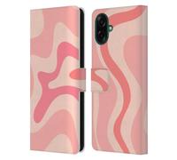Head Case Designs Officially Licensed Kierkegaard Design Studio Soft Pink Liquid Swirl Retro Abstract Patterns Leather Wallet Case Compatible With Samsung Galaxy A07