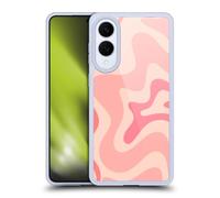Head Case Designs Officially Licensed Kierkegaard Design Studio Soft Pink Liquid Swirl Retro Abstract Patterns Gel Case [Military Grade Protection] Compatible With Samsung Galaxy S25 Edge