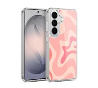 Head Case Designs Officially Licensed Kierkegaard Design Studio Soft Pink Liquid Swirl Retro Abstract Patterns Gel Case [Military Grade] Compatible with Samsung Galaxy S26 and Compatible with MagSafe