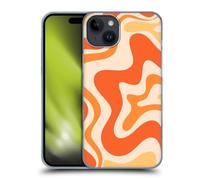 Head Case Designs Officially Licensed Kierkegaard Design Studio Tangerine Orange Tone Retro Abstract Patterns Hard Back Case Compatible With Apple iPhone 15 Plus