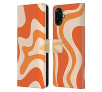 Head Case Designs Officially Licensed Kierkegaard Design Studio Tangerine Orange Tone Retro Abstract Patterns Leather Wallet Case Compatible With Samsung Galaxy A07