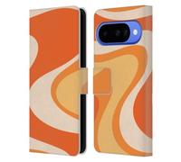 Head Case Designs Officially Licensed Kierkegaard Design Studio Tangerine Wave Machine Retro Abstract Patterns Leather Wallet Case Compatible With Google Pixel 10