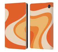 Head Case Designs Officially Licensed Kierkegaard Design Studio Tangerine Wave Machine Retro Abstract Patterns Leather Wallet Case Compatible With Amazon Fire 7 2022