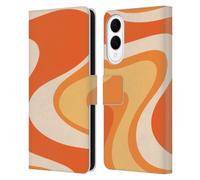Head Case Designs Officially Licensed Kierkegaard Design Studio Tangerine Wave Machine Retro Abstract Patterns Leather Wallet Case Compatible With Samsung Galaxy S25 Edge
