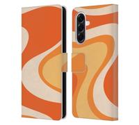 Head Case Designs Officially Licensed Kierkegaard Design Studio Tangerine Wave Machine Retro Abstract Patterns Leather Wallet Case Compatible With Samsung Galaxy A56 5G