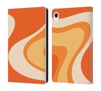 Head Case Designs Officially Licensed Kierkegaard Design Studio Tangerine Wave Machine Retro Abstract Patterns Leather Wallet Case Compatible With Apple iPad mini (2021/2024)
