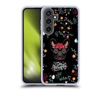 Head Case Designs Officially Licensed Klaudia Senator Day Of The Dead French Bulldog Gel Case [Military Grade Protection] Compatible with Samsung Galaxy S24 FE and Compatible with MagSafe