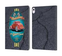 Head Case Designs Officially Licensed Larry Grossman Deuce Coupe Classic Retro Collection Leather Wallet Case Compatible With Apple iPad Air 13 2024/2025