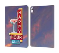 Head Case Designs Officially Licensed Larry Grossman Happy Hour Club Retro Collection Leather Wallet Case Compatible With Apple iPad Air 13 2024/2025