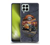 Head Case Designs Officially Licensed Larry Grossman Route 66 Hot Rod Coupe Retro Collection Gel Case [Military Grade Protection] Compatible With Samsung Galaxy M53 (2022)